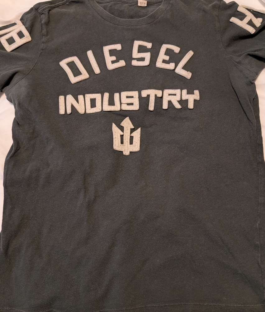 Diesel Charcoal Contact Graphic Tee
